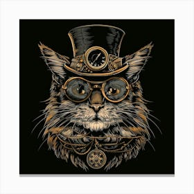 Steampunk Cat 6 Canvas Print