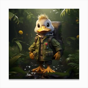 Duck In The Woods Canvas Print