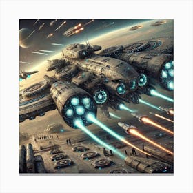 A Basilisk Class Gunship Designed For Both Space A Canvas Print