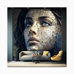 Mosaic Woman Canvas Print