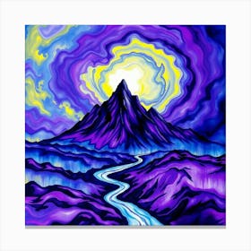 Purple Mountain Painting Canvas Print