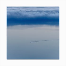 Escaping From The Fog Square Canvas Print