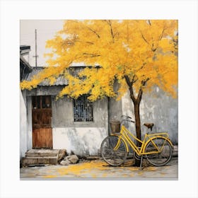Yellow Bicycle Canvas Print