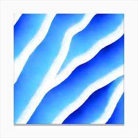 Blue And White Waves Canvas Print