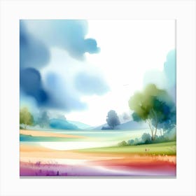 Watercolor Landscape Painting 59 Canvas Print