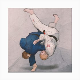 Brazilian Jiu Jitsu   Uchi Mata Square Canvas Print