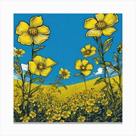 Yellow Sunflowers 1 Canvas Print