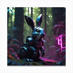 Rabbit In The Woods 52 Canvas Print