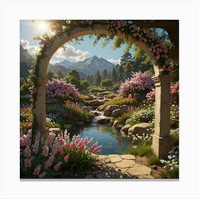 Garden In The Mountains Canvas Print