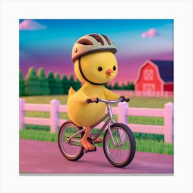 A 3d Render Of A Cute Yellow Chick Ridin Qif8dmtyt2uogeeqqqjqeq Gmt4bz22s0um6z Npxddhq Canvas Print