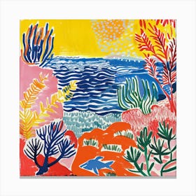 Seaside Painting Matisse Style 13 Canvas Print