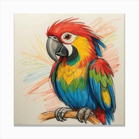 Colorful Parrot 55 Canvas Print