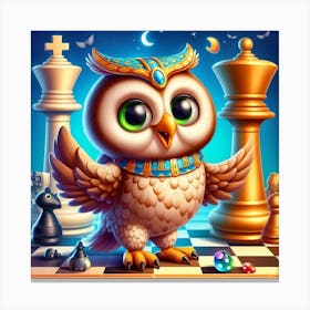 Chess Owl Canvas Print