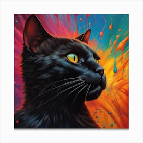 Black Cat so magical Canvas Print