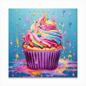 Colorful Cupcake Canvas Print