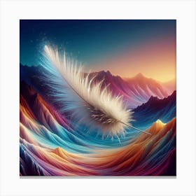 Feather In The Wind Canvas Print