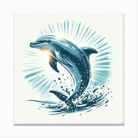 Illustration Dolphin 1 Canvas Print