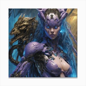 Cyborg Woman Canvas Print