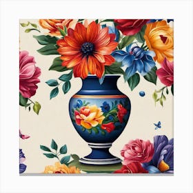 Russian Flowers Canvas Print