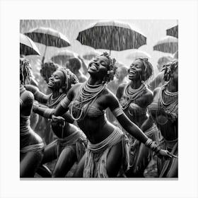 Dancers In The Rain 3 Canvas Print