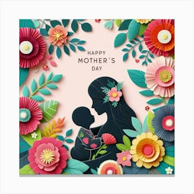 Mother's Day Gift Paper Art Canvas Print