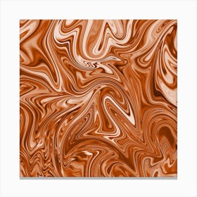 Brown Liquid Marble Canvas Print