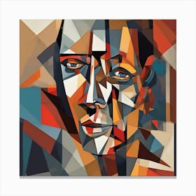 A Cubist Portrait The Human 3 Canvas Print