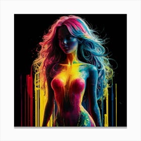 Colorful Girl 1 Canvas Print