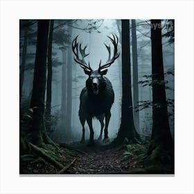 Deer In The Woods 1 Canvas Print