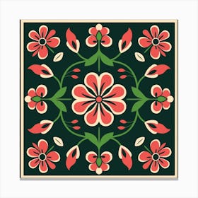 Floral Pattern Vector 1 Canvas Print