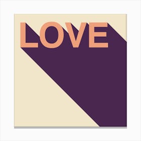 Retro Love (Pink/Purple) Canvas Print