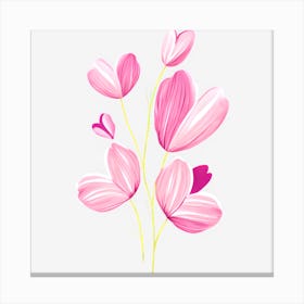 Valentine Day Pinkish Flower Canvas Print