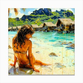 Bora Bora Things To Do - Tropical Glitz Canvas Print