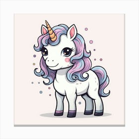 Cute Unicorn 60 Canvas Print