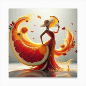 Dancing fruit flamenco 4 Canvas Print