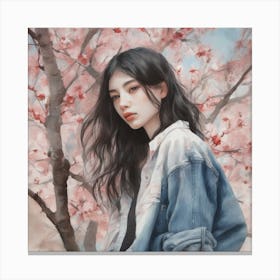 Cherry Blossom Girl 1 Canvas Print