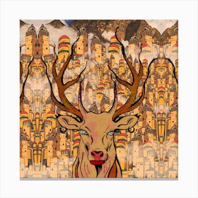 Deer In The City Canva Print Canvas Print