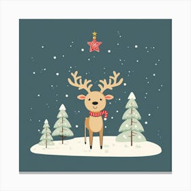 Christmas Reindeer Canvas Print