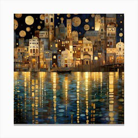 City At Night 1 Canvas Print