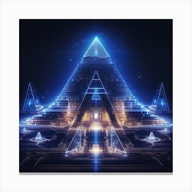 Pyramids Of Light Canvas Print