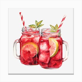 Hibiscus Cocktail Canvas Print