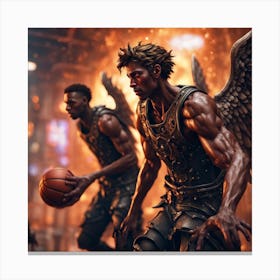 Angels Of Basketball Canvas Print