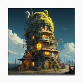 House In The Forest Canvas Print