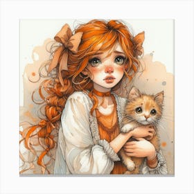 Orange Kitty Canvas Print