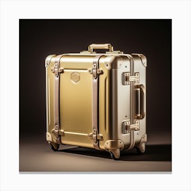 Gold Suitcase 8 Canvas Print