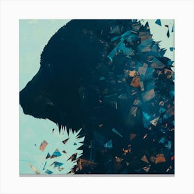 Abstract Portrait Of A Bear Canvas Print