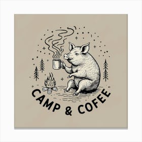 Camp And Coffee Canvas Print