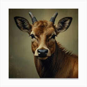 Portrait Of A Deer Canvas Print