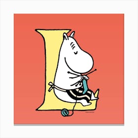 Moomin Collection Alphabet Letter L Canvas Print