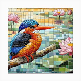 A mosaic bird Canvas Print